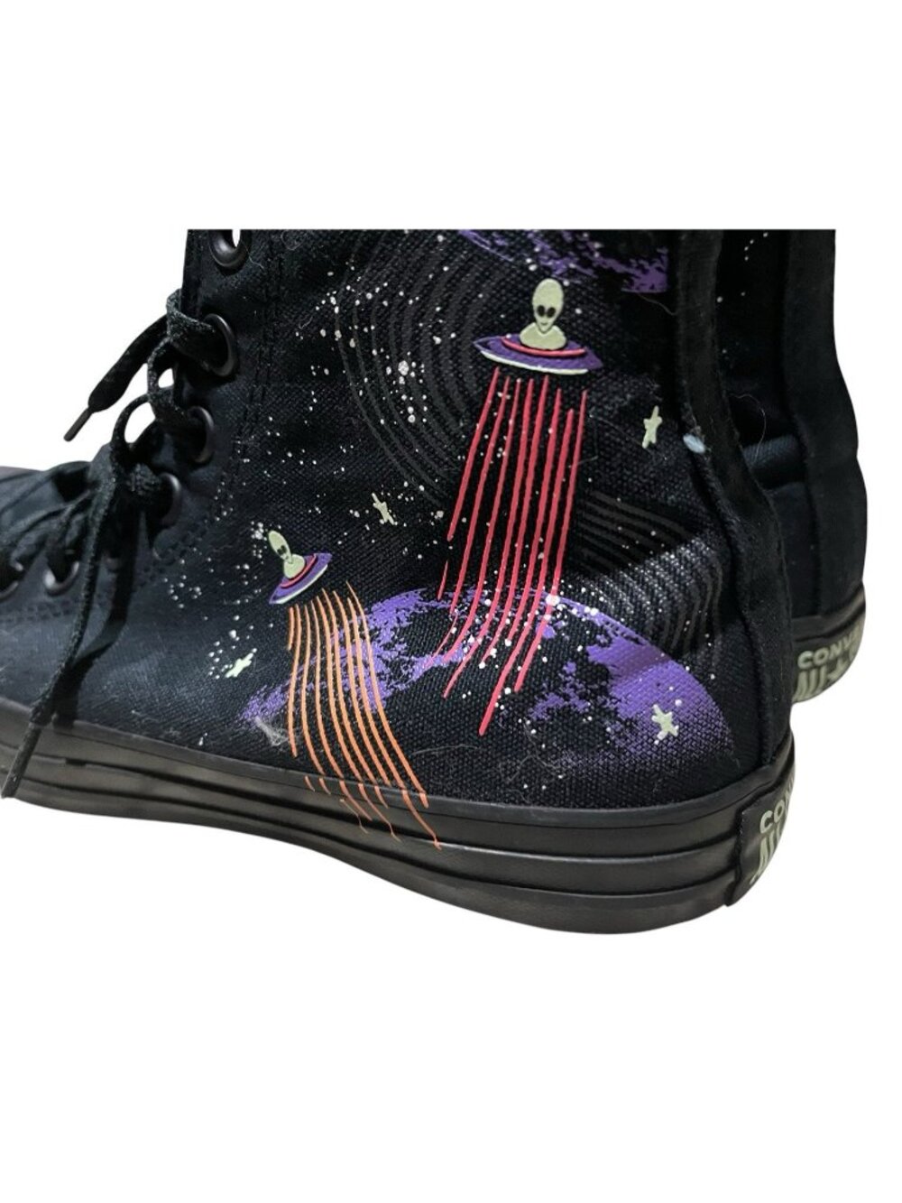 Converse All Star Hi Celestial Space Glow Sneaker Black Men 7 Women 9 Sci Fi